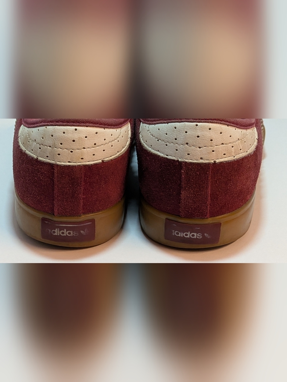 Adidas Originals Seeley Burgundy Suede Gum Sole Sneakers Men’s Size 7 - Picture 5 of 8